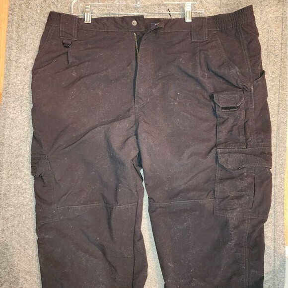 5.11 tactical mens cargo nylon black pants pockets velcro 42/30 - Picture 12 of 16